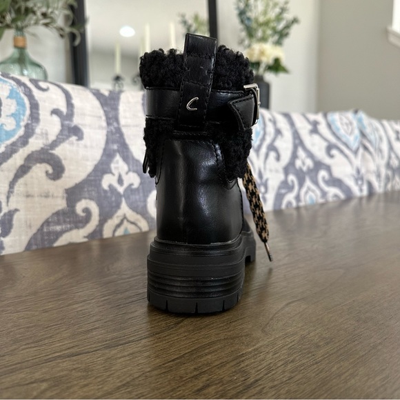 NIB Sam Edelman Gretchen Faux Shearling Trimmed Lace-Up Boot Size 6 - Picture 12 of 16